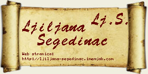 Ljiljana Segedinac vizit kartica
